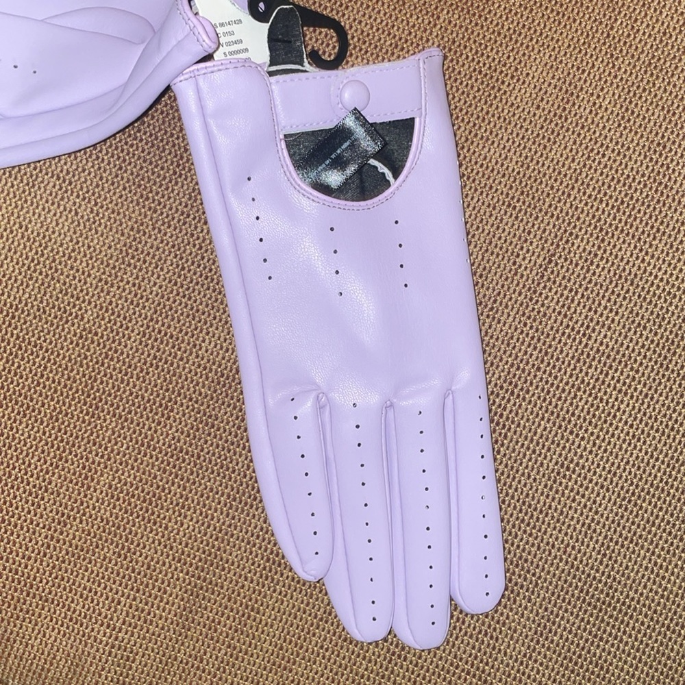 Urban Outfitters purple Faux Leather Moto Gloves - Picture 5 of 8